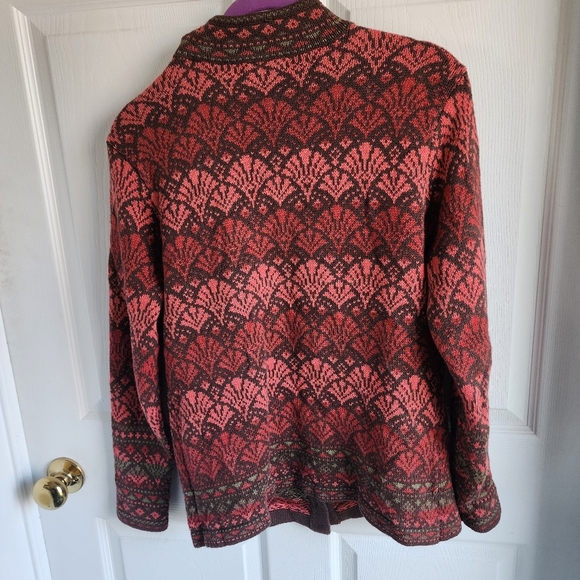 Nomadic Traders Ladies Fairisle Nordic Cardigan Sz Medium Vibrant Colours - Picture 2 of 10